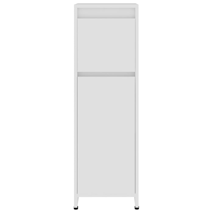Set mobilier de baie, 4 piese, alb, lemn prelucrat - WALTI WALTI