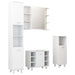 Set mobilier de baie, 4 piese, alb, lemn prelucrat - WALTI WALTI