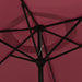 Umbrelă de soare de grădină, stâlp metalic, roșu bordo, 300 cm - WALTI WALTI