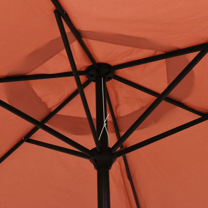 Umbrelă de soare de grădină, stâlp metalic, cărămiziu, 300 cm - WALTI WALTI