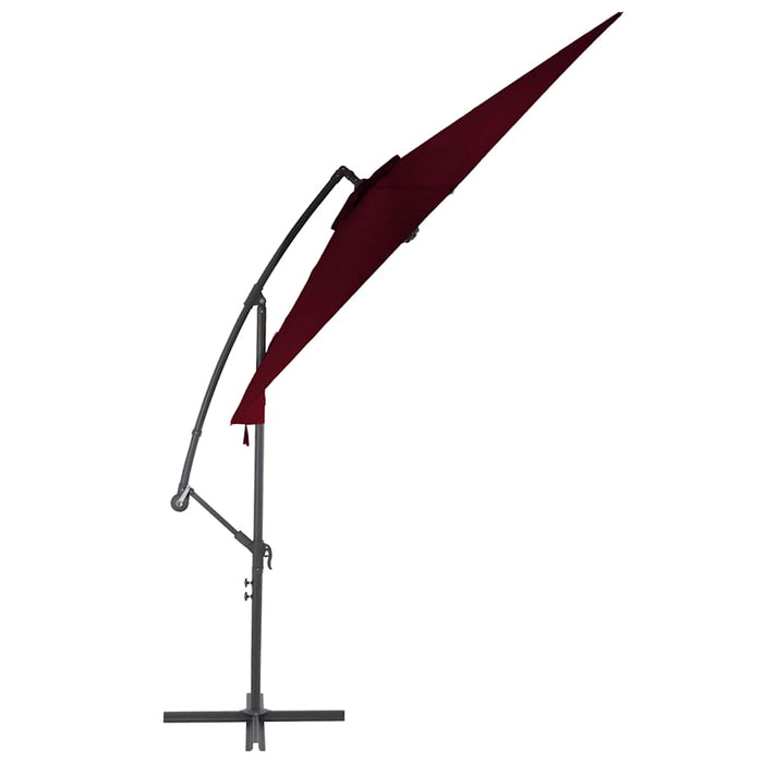 Umbrelă în consolă cu stâlp din aluminiu, roșu bordo, 300 cm WALTI