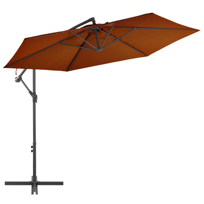 Umbrelă în consolă, stâlp din aluminiu, cărămiziu, 300 cm WALTI
