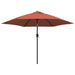 Umbrelă de soare cu LED-uri și stâlp oțel, cărămiziu, 300 cm - WALTI WALTI