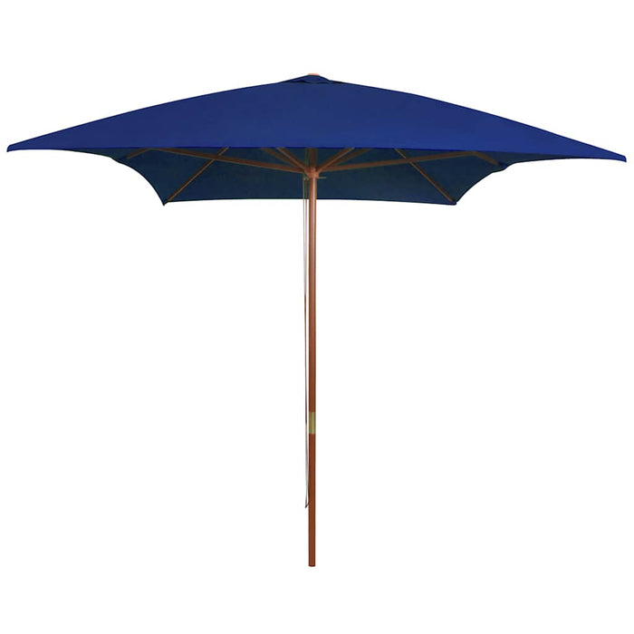 Umbrelă de soare cu stâlp din lemn, albastru, 200x300 cm WALTI