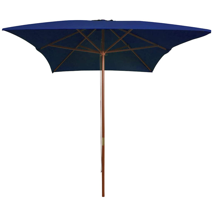 Umbrelă de soare cu stâlp din lemn, albastru, 200x300 cm WALTI