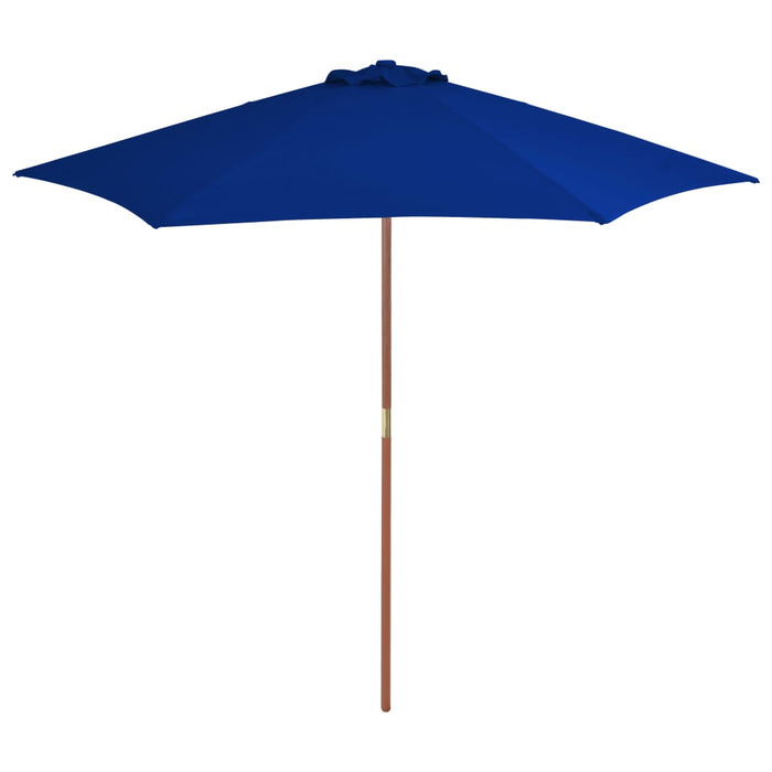 Umbrelă de soare de grădină cu stâlp din lemn, albastru, 270 cm - WALTI WALTI