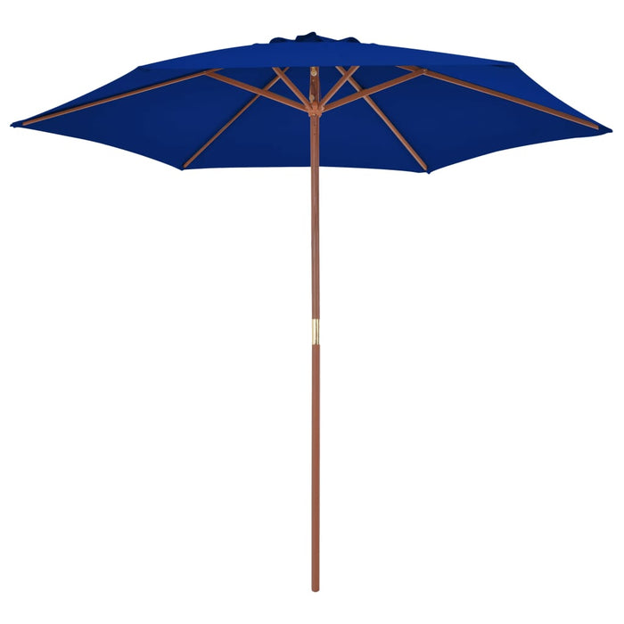 Umbrelă de soare de grădină cu stâlp din lemn, albastru, 270 cm - WALTI WALTI