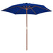 Umbrelă de soare de grădină cu stâlp din lemn, albastru, 270 cm - WALTI WALTI