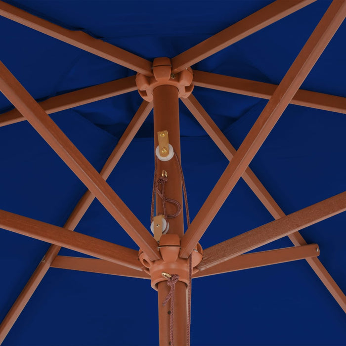 Umbrelă de soare de grădină cu stâlp din lemn, albastru, 270 cm - WALTI WALTI