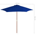 Umbrelă de soare de grădină cu stâlp din lemn, albastru, 270 cm - WALTI WALTI