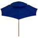 Umbrelă de soare dublă, stâlp din lemn, albastru, 270 cm - WALTI WALTI