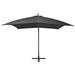 Umbrelă suspendată cu stâlp, antracit, 3x3 m, lemn masiv brad - WALTI WALTI