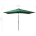 Umbrelă de soare cu stâlp din oțel & LED-uri, verde, 2x3 m - WALTI WALTI