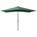 Umbrelă de soare cu stâlp din oțel & LED-uri, verde, 2x3 m - WALTI WALTI