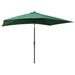 Umbrelă de soare cu stâlp din oțel & LED-uri, verde, 2x3 m - WALTI WALTI