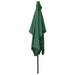 Umbrelă de soare cu stâlp din oțel & LED-uri, verde, 2x3 m - WALTI WALTI