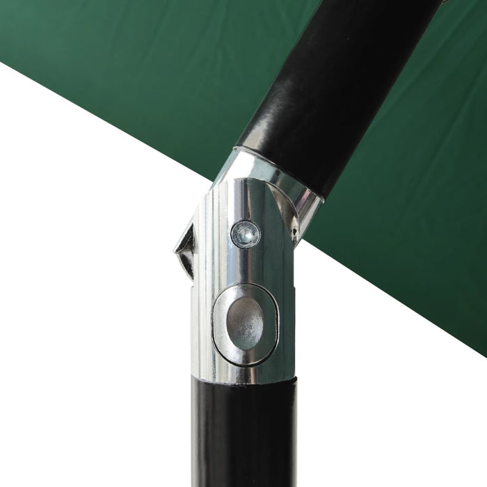 Umbrelă de soare cu stâlp din oțel & LED-uri, verde, 2x3 m - WALTI WALTI
