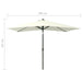 Umbrelă de soare cu stâlp din oțel & LED-uri, nisipiu, 2x3 m - WALTI WALTI