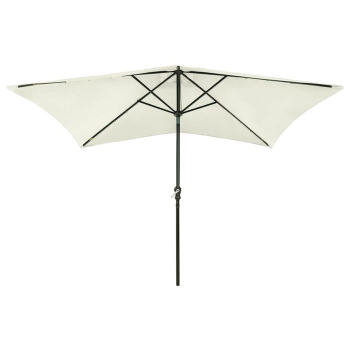 Umbrelă de soare cu stâlp din oțel & LED-uri, nisipiu, 2x3 m - WALTI WALTI