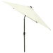 Umbrelă de soare cu stâlp din oțel & LED-uri, nisipiu, 2x3 m - WALTI WALTI