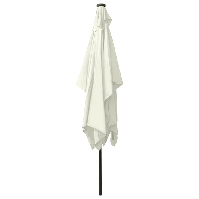 Umbrelă de soare cu stâlp din oțel & LED-uri, nisipiu, 2x3 m - WALTI WALTI