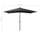 Umbrelă de soare cu LED-uri și stâlp din oțel, antracit, 2x3 m - WALTI WALTI