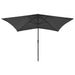 Umbrelă de soare cu LED-uri și stâlp din oțel, antracit, 2x3 m - WALTI WALTI