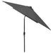 Umbrelă de soare cu LED-uri și stâlp din oțel, antracit, 2x3 m - WALTI WALTI