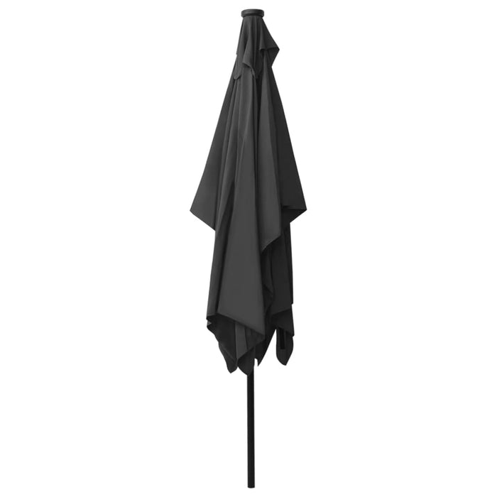 Umbrelă de soare cu LED-uri și stâlp din oțel, antracit, 2x3 m - WALTI WALTI