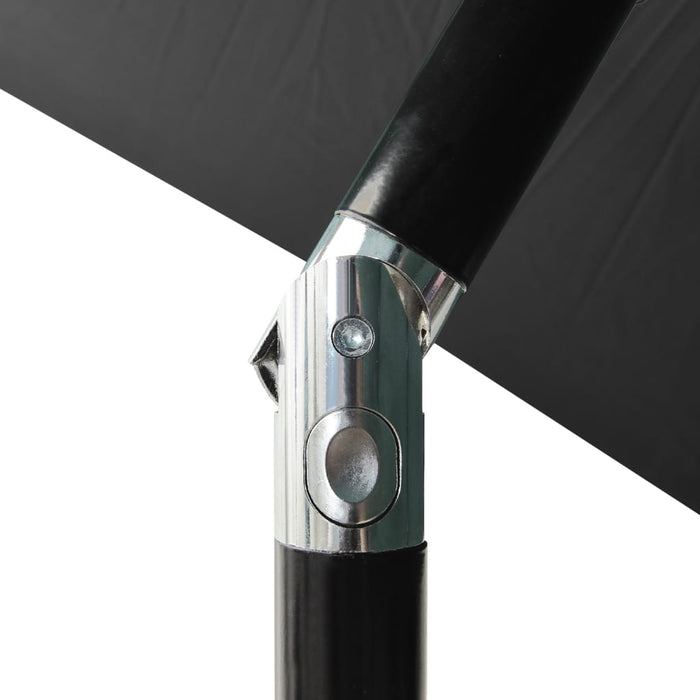 Umbrelă de soare cu LED-uri și stâlp din oțel, antracit, 2x3 m - WALTI WALTI