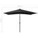 Umbrelă de soare cu stâlp din oțel & LED-uri, negru, 2x3 m - WALTI WALTI