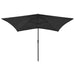 Umbrelă de soare cu stâlp din oțel & LED-uri, negru, 2x3 m - WALTI WALTI