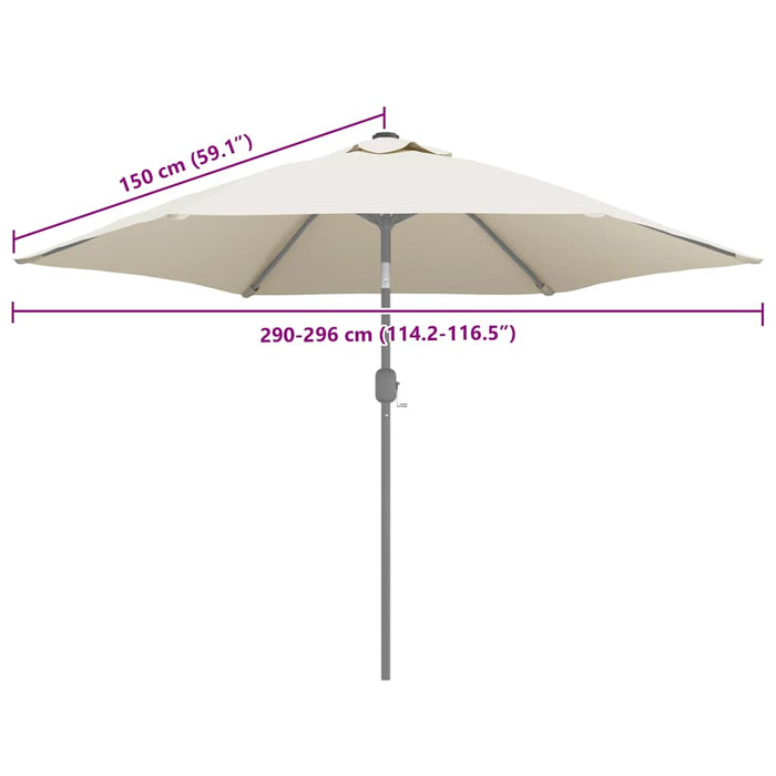 Pânză de schimb umbrelă de soare de exterior alb nisipiu 300 cm - WALTI WALTI
