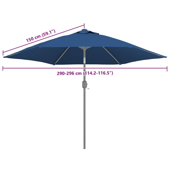 Pânză de schimb umbrelă de soare grădină albastru azuriu 300 cm - WALTI WALTI
