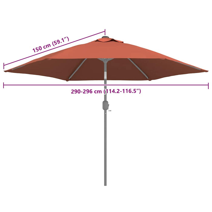 Pânză de schimb umbrelă de soare de exterior cărămiziu 300 cm - WALTI WALTI