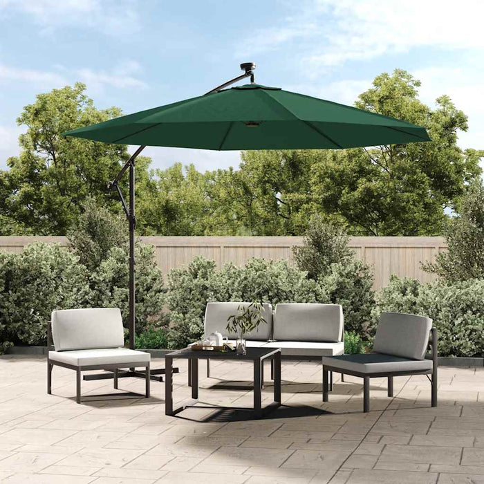 vida XL Pânză de schimb umbrelă de soare consolă, verde, 350 cm - WALTI WALTI
