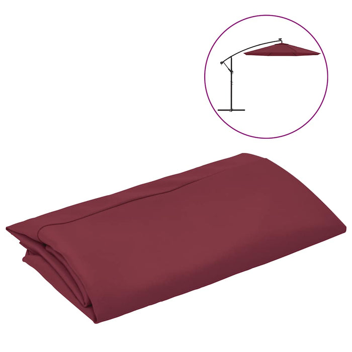 vida XL Pânză de schimb umbrelă de soare consolă, roșu bordo, 350 cm - WALTI WALTI