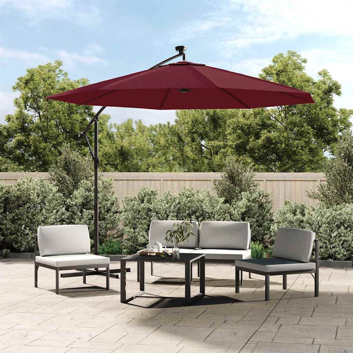 vida XL Pânză de schimb umbrelă de soare consolă, roșu bordo, 350 cm - WALTI WALTI