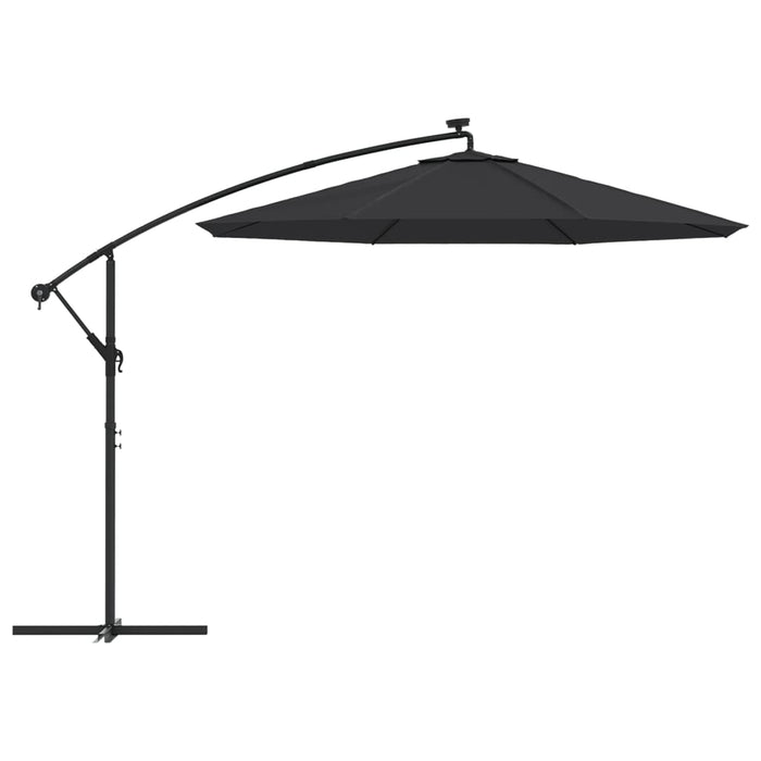 vida XL Pânză de schimb umbrelă de soare consolă, negru, 350 cm - WALTI WALTI