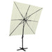 Umbrelă de soare 4 niveluri, stâlp aluminiu, nisipiu 250x250 cm - WALTI WALTI