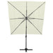Umbrelă de soare 4 niveluri, stâlp aluminiu, nisipiu 250x250 cm - WALTI WALTI