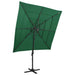 Umbrelă de soare 4 niveluri, stâlp aluminiu, verde, 250x250 cm - WALTI WALTI