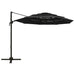 Umbrelă de soare cu 4 niveluri, stâlp aluminiu, negru, 3x3 m - WALTI WALTI