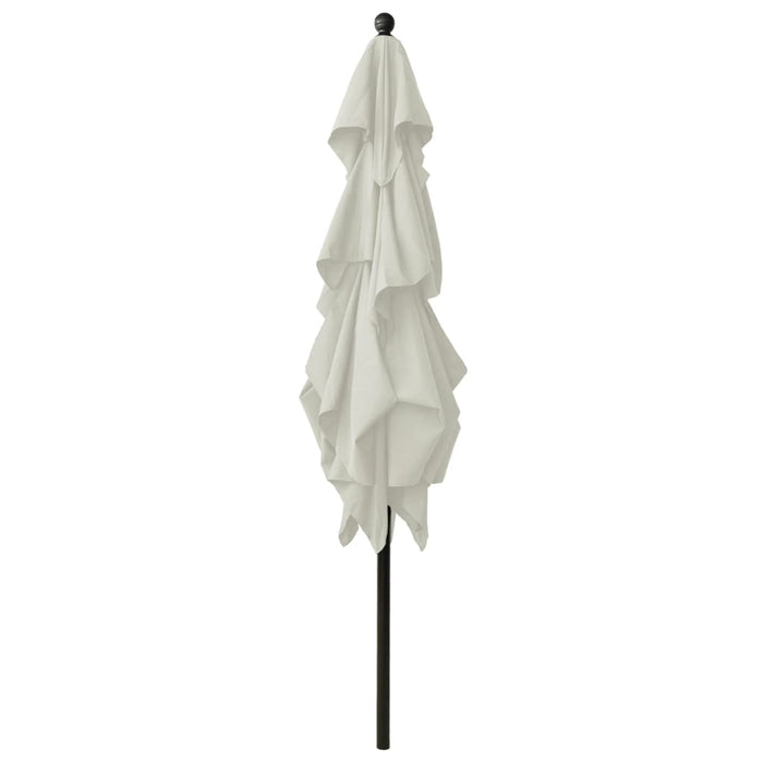Umbrelă de soare 3 niveluri, stâlp aluminiu, nisipiu, 2,5x2,5 m - WALTI WALTI
