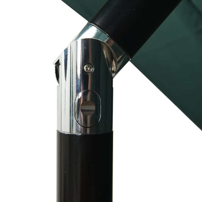 Umbrelă de soare 3 niveluri, stâlp aluminiu, verde, 2,5x2,5 m - WALTI WALTI