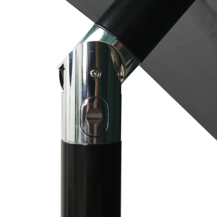 Umbrelă de soare 3 niveluri, stâlp aluminiu, antracit 2,5x2,5 m - WALTI WALTI