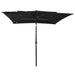 Umbrelă de soare 3 niveluri, stâlp aluminiu, negru, 2,5x2,5 m - WALTI WALTI