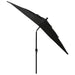 Umbrelă de soare 3 niveluri, stâlp aluminiu, negru, 2,5x2,5 m - WALTI WALTI