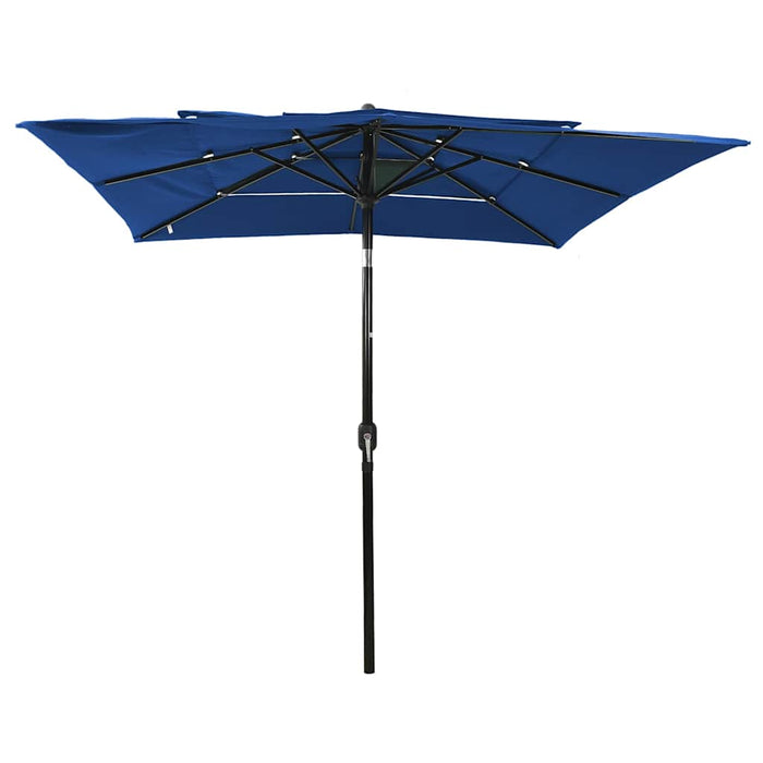 Umbrelă grădină 3 niveluri, stâlp aluminiu, azuriu, 2,5x2,5 m WALTI