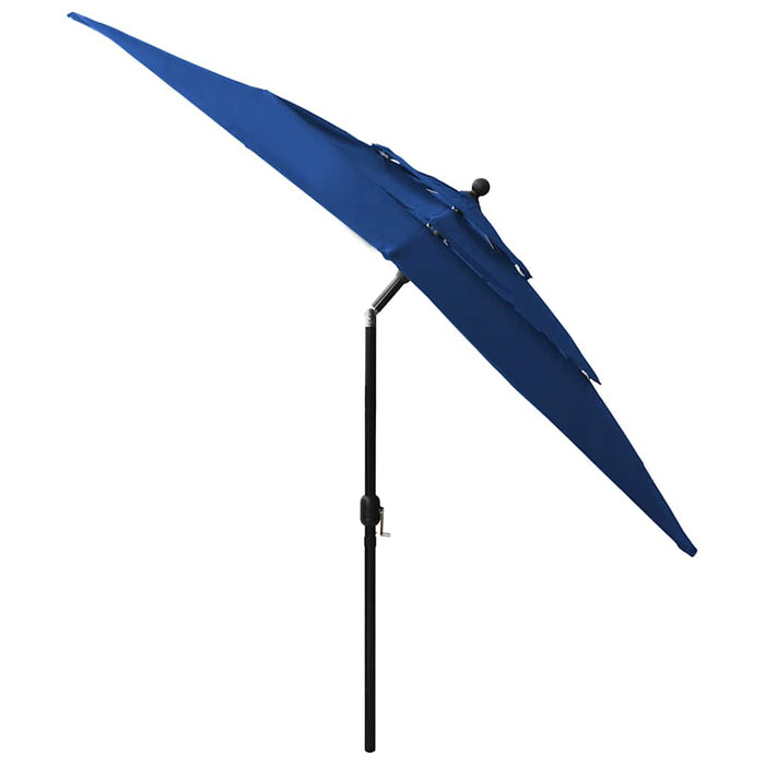 Umbrelă grădină 3 niveluri, stâlp aluminiu, azuriu, 2,5x2,5 m WALTI